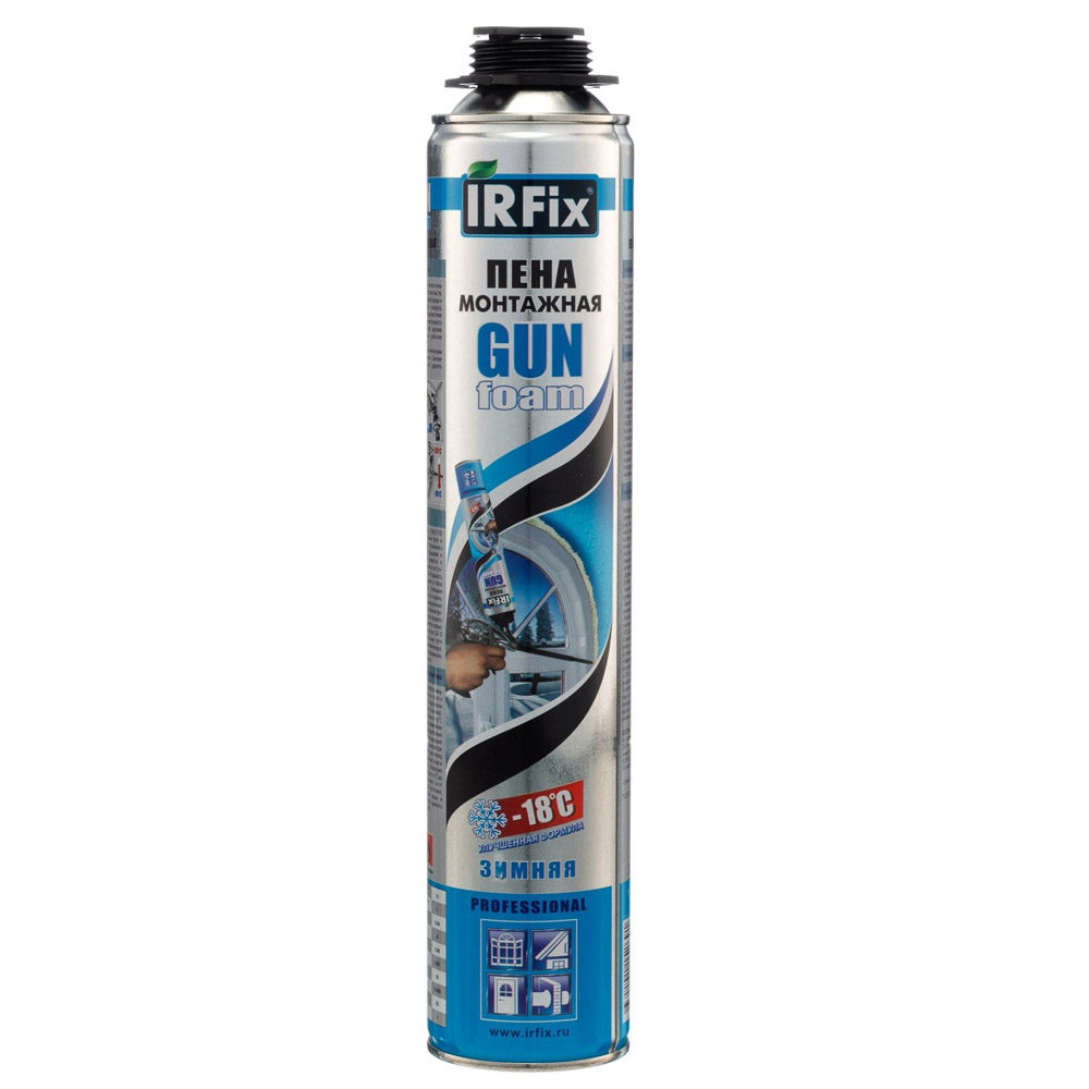 Пена профессиональная IRFIX GUN, зима -18 °С, 750мл