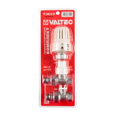Комплект терморегулируемого оборудования для радиатора Valtec 1/2", прямой, VT.046.N.04