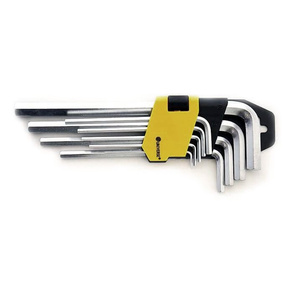 Ключи имбусовые, 1,5-10 мм, удлиненные, HEX, 9 шт., "UNIVERSE"
