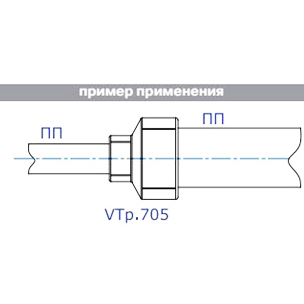 Муфта полипропиленовая переходная 32х20мм Valtec VTp.705.0.032020