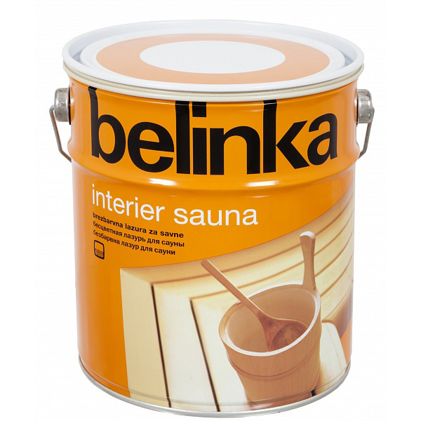 Лазурное покрытие для защиты древесины в саунах "BELINKA INTERIER SAUNA" (0,75л)