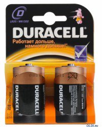 Батарейка LR20 "Duracell", 2шт/уп