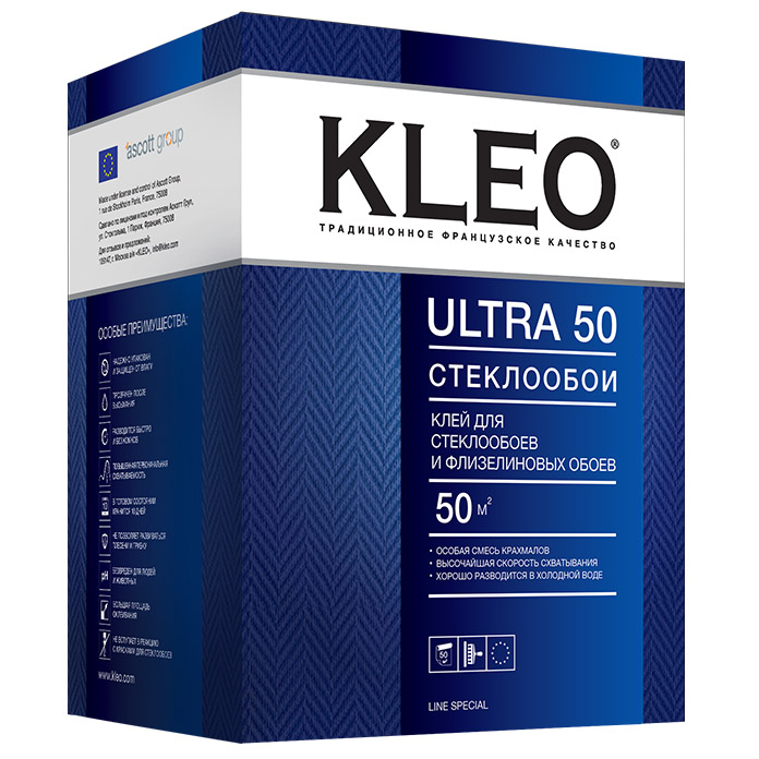 Клей для стеклообоев "KLEO" ULTRA 50, 500 гр