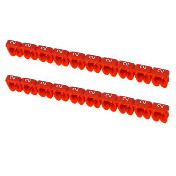 Маркер наборный - символ "2" красный 1,5 мм2 (150 шт.) TDM SQ0534-0003