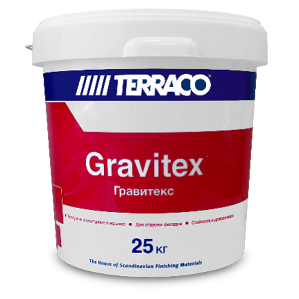 Штукатурка фасадная декоративная "TERRACO" Gravitex Micro (G), 25 кг