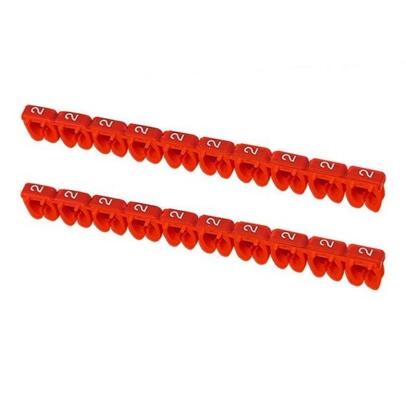 Маркер наборный - символ "2" красный 2,5 мм2 (150 шт.) TDM SQ0534-0018