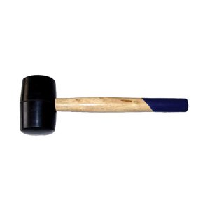 Киянка 450 гр, черная резина, деревянная ручка, "888"