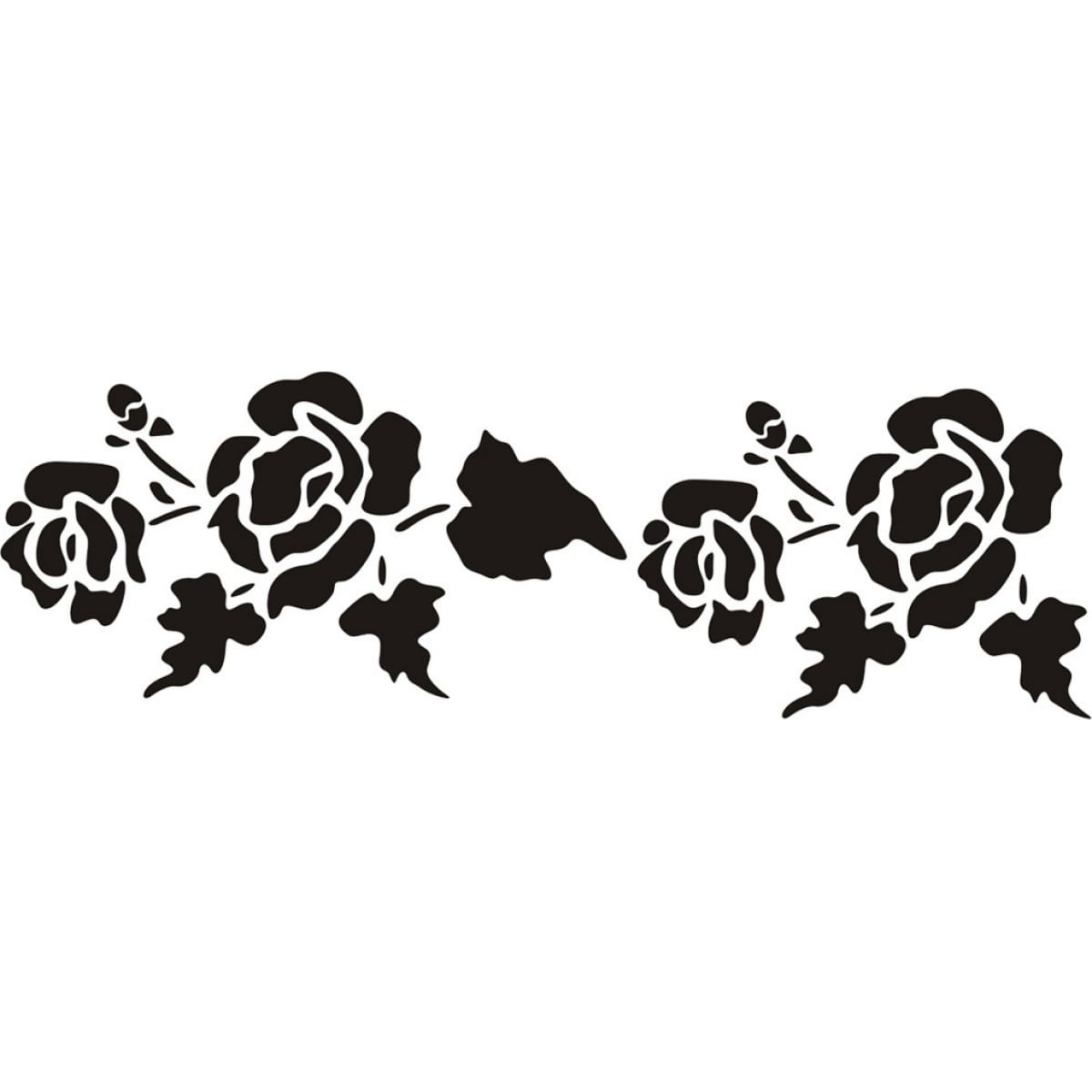 Трафарет виниловый "Розы", 400х120 мм
