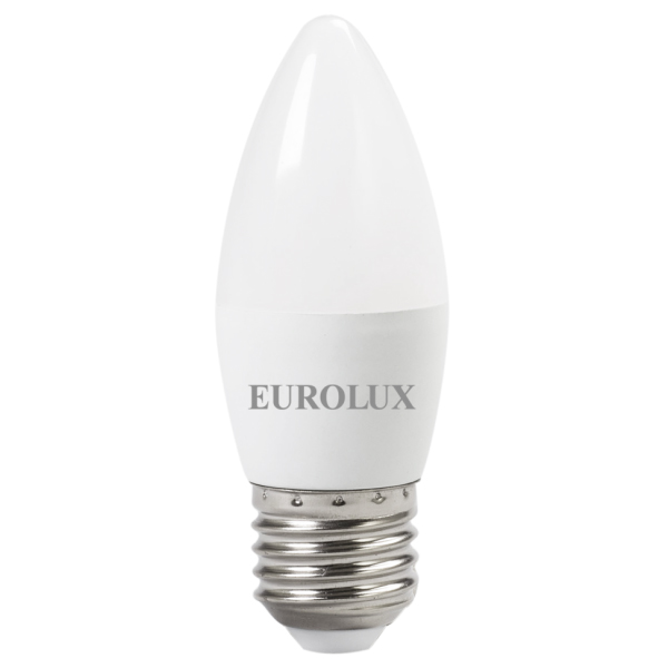 Лампа светодиодная Eurolux C37, 5Вт, нейтральный белый свет, E14