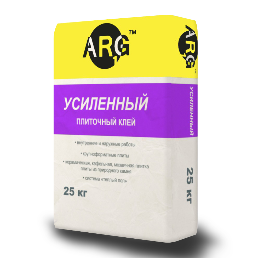 Клей плиточный усиленный ARG, 25 кг