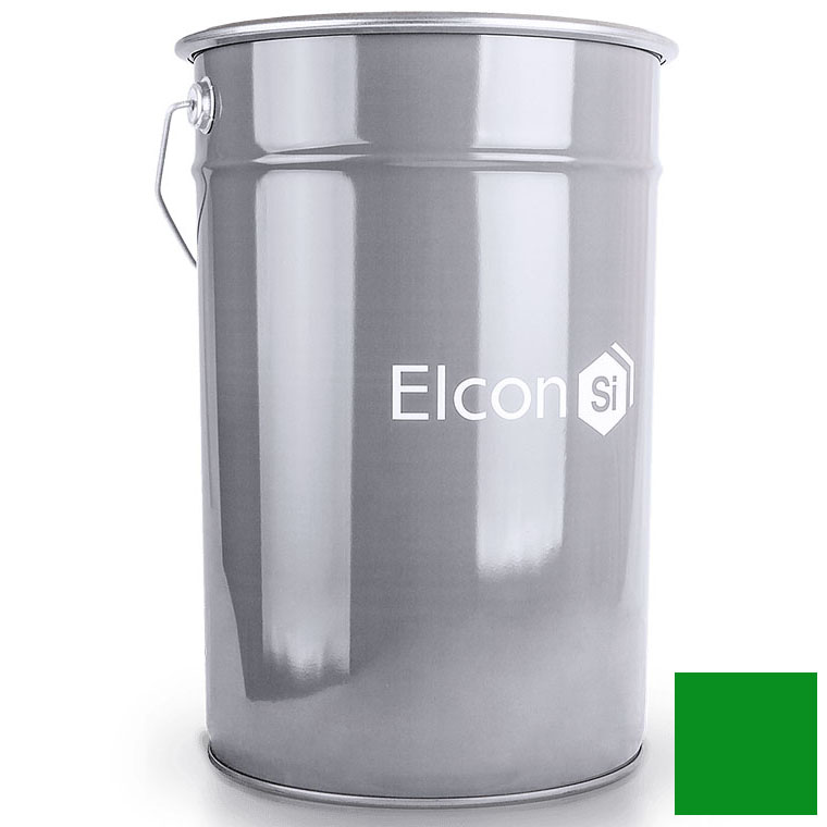 Эмаль термостойкая антикоррозионная "ELCON" зеленая 25кг / до 700°С