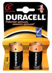 Батарейка C LR14 "Duracell", 2шт/уп