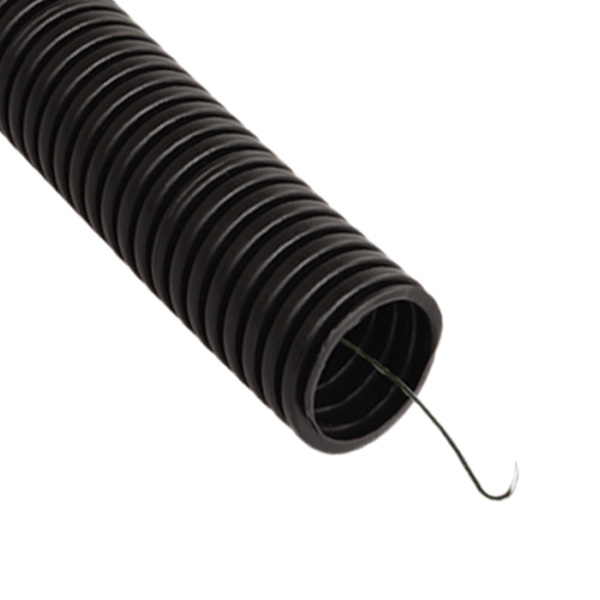 Труба гофрированная ПНД с протяж. d16мм (100м), черная