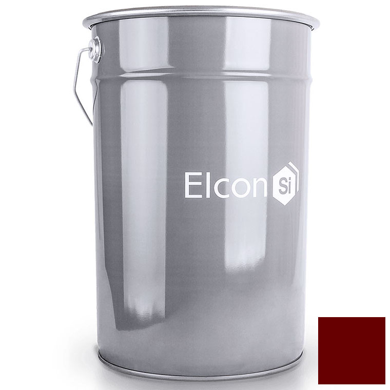 Эмаль термостойкая антикоррозионная "ELCON" красно-коричневая 25кг / до 500°С