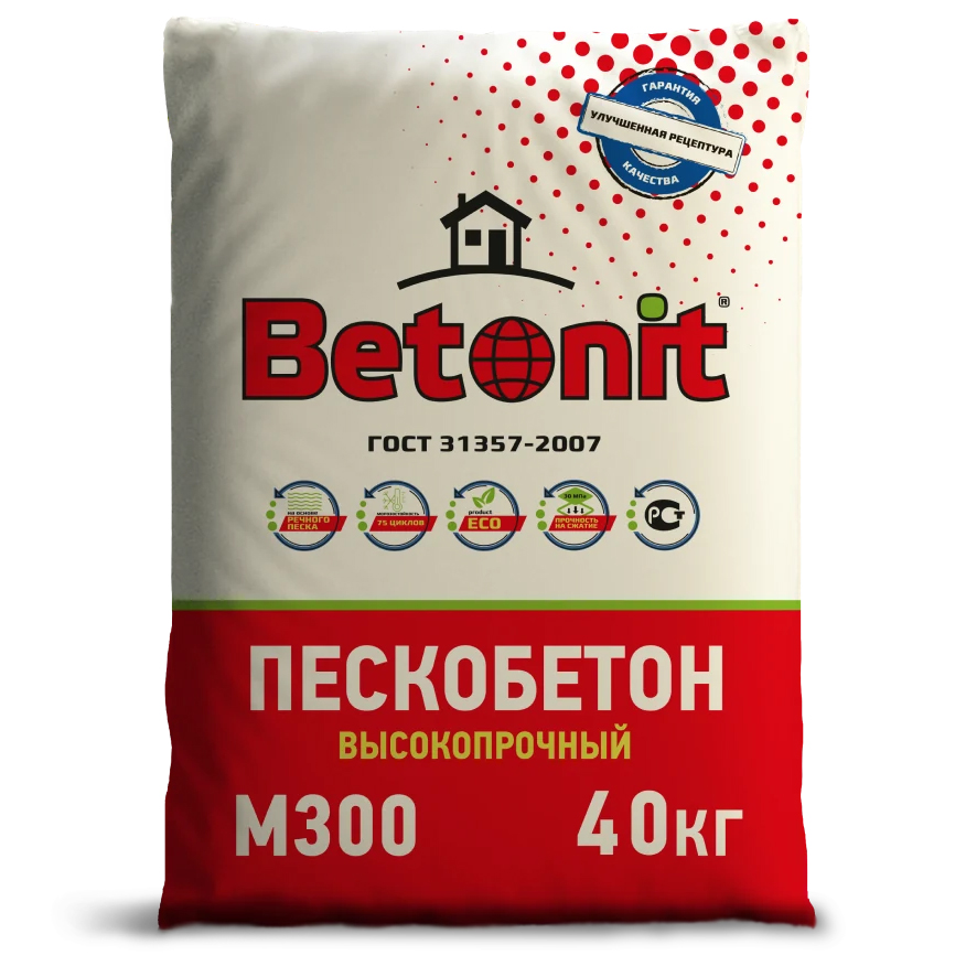 Пескобетон М-300 Betonit ГОСТ (до -15°С), 40 кг