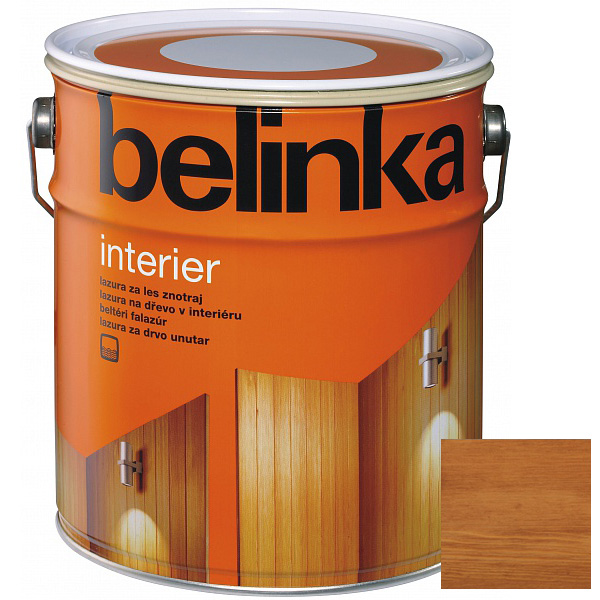 Лазурное покрытие для защиты древесины внутри помещений "BELINKA INTERIER", осенние листья (№65), 0,75л
