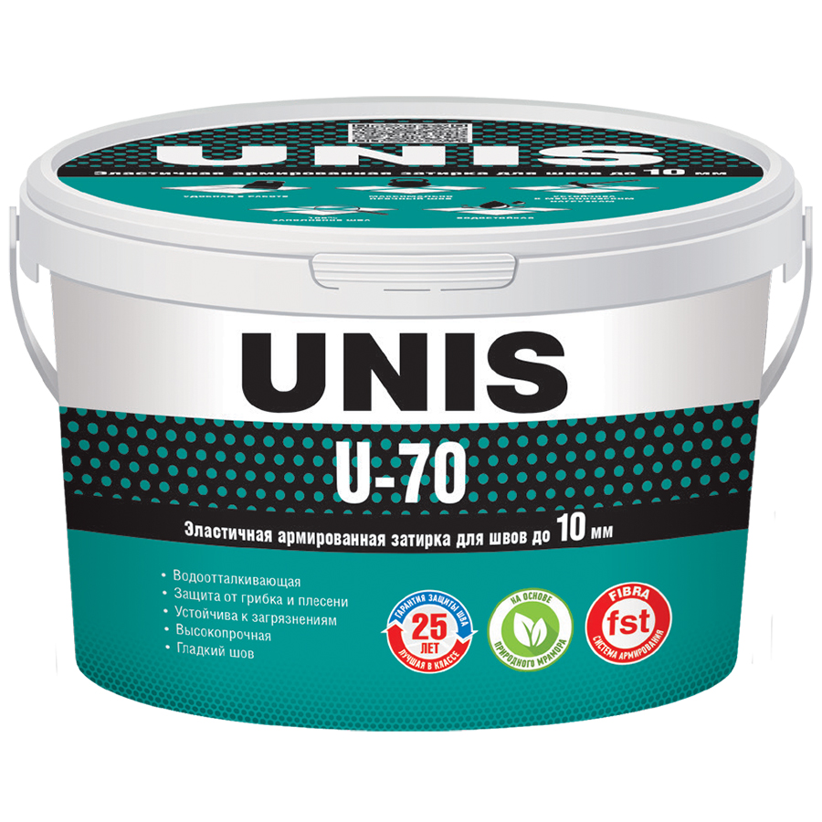 Затирка для швов UNIS U-70, цвет светло-серый, 2 кг
