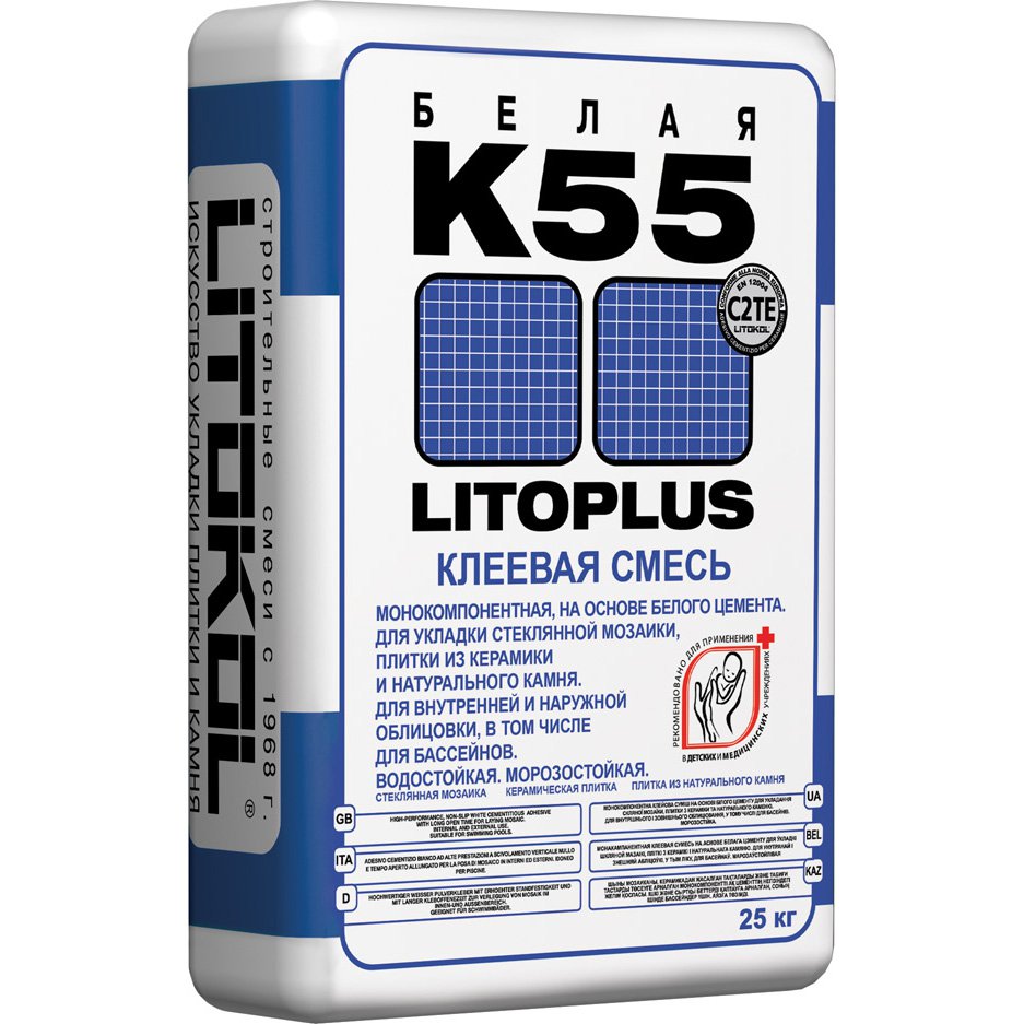 Клеевая смесь Litoplus K55, белая (25кг)