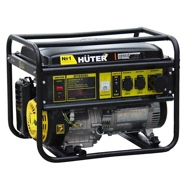 Генератор бензиновый, 7500Вт, DY 9500L, "Huter"