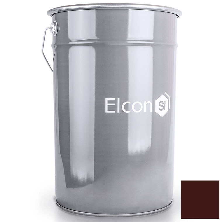 Эмаль термостойкая антикоррозионная "ELCON" коричневая, 25кг / до 400°С