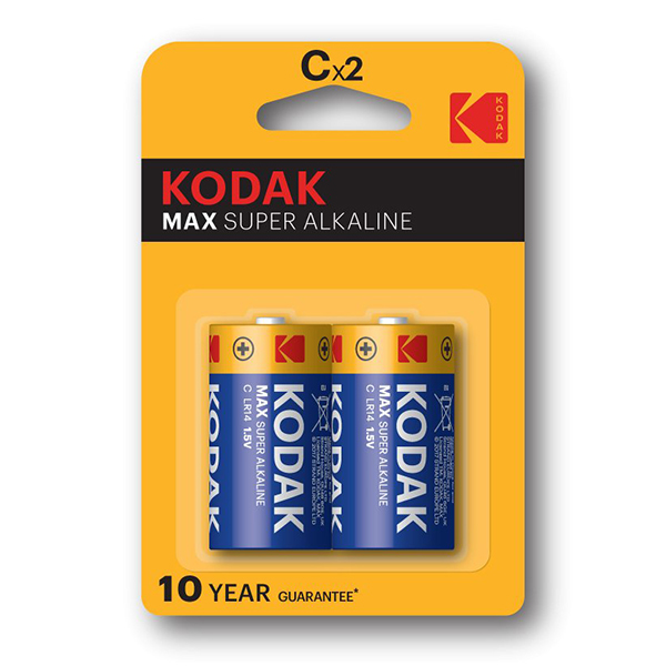Батарейка C LR14 "Kodak" MAX SUPER Alkaline