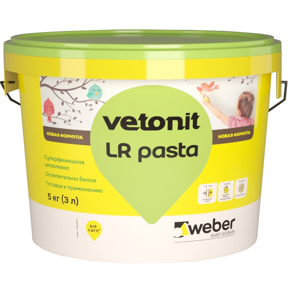 Шпатлёвка финишная Vetonit LR Pasta, 5 кг