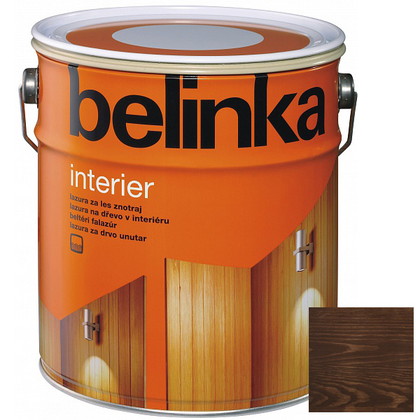 Лазурное покрытие для защиты древесины внутри помещений "BELINKA INTERIER", горячий шоколад (№69), 0,75л