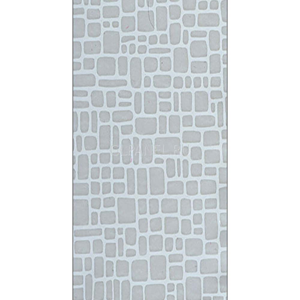 Панель ПВХ Кожа серо-голубая 250х2700х8 мм, Грин Лайн