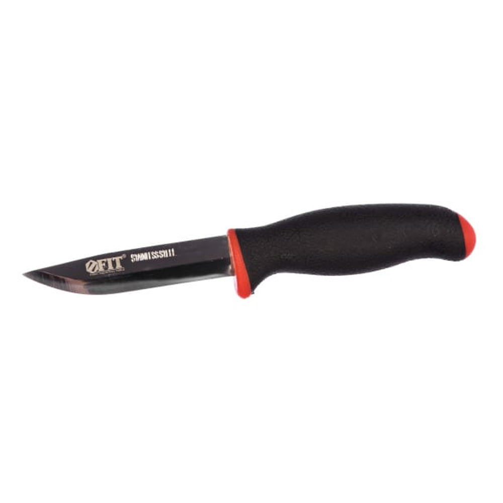Нож строительный, нерж/сталь, прорезиненная ручка, 100мм