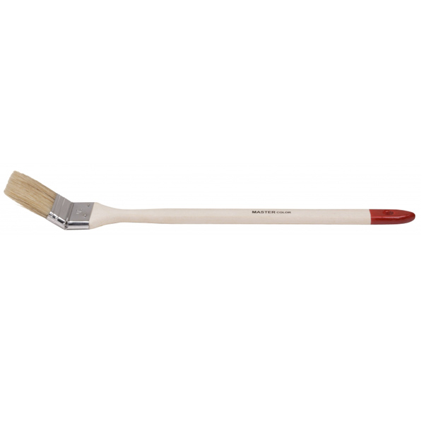 Кисть радиаторная 65 мм натуральная щетина, нержавеющий обжим, деревянная ручка