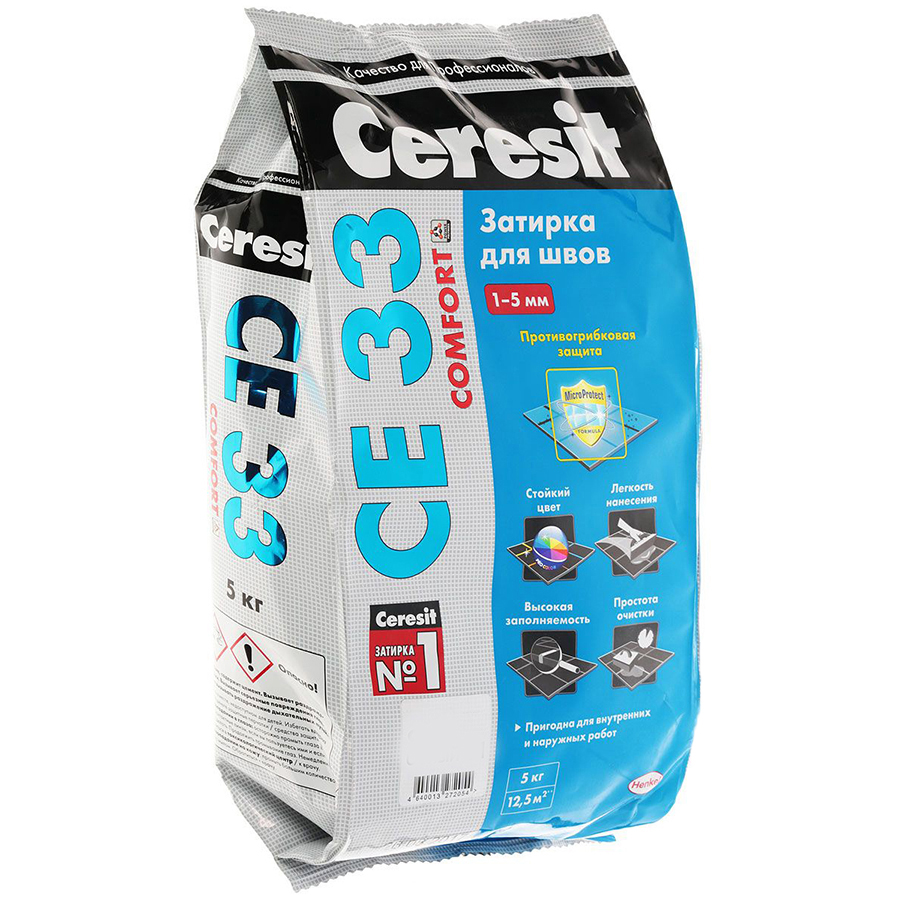 Затирка Ceresit СЕ 33 для узких швов, жасмин (5кг)