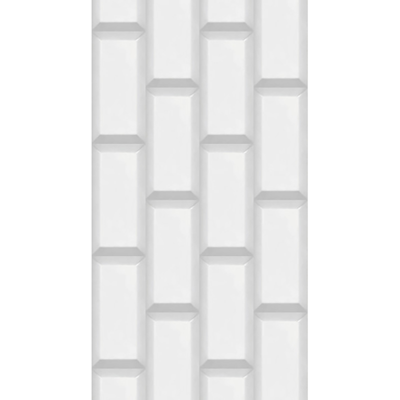 Панель ПВХ "Белая плитка Фон", 250х2700х8 мм, Грин Лайн