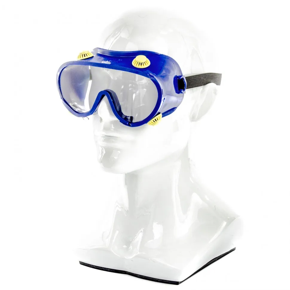 Очки защитные, прозрачные, закрытого типа, с непрямой вентиляцией, поликарбонат "СИБРТЕХ" /89160